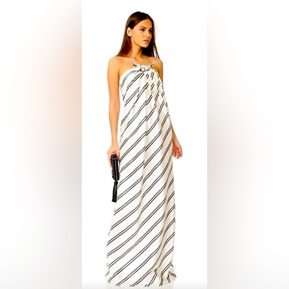 NWOT, Halston Heritage striped evening gown, size 0